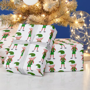 Papier Cadeau Conception d'elfe Noël