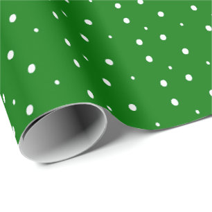 Papier Cadeau Conception des points de vacances verts