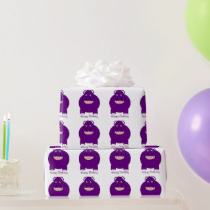 Papier Cadeau Conception d'hippopotame Anniversaire
