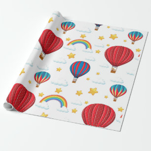Papier Cadeau Conception du ballon à air chaud