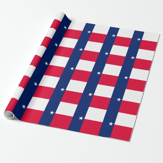 Papier Cadeau Conception du drapeau de l'État du Texas (Déroulé)