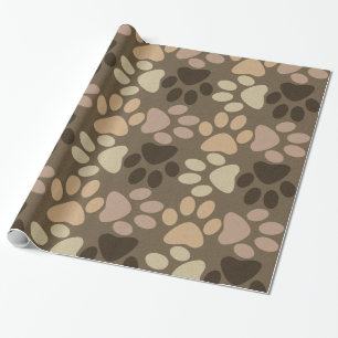 Papier Cadeau Conception Empreinte de patte