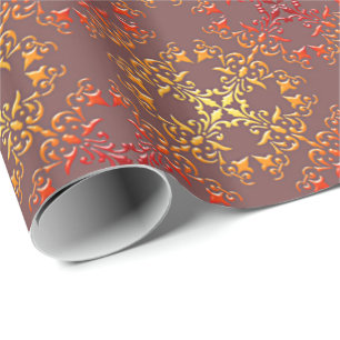 Papier Cadeau Conception florale baroque