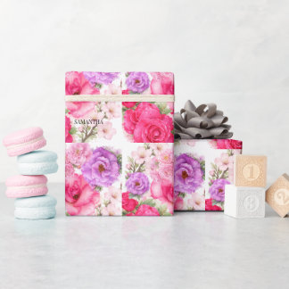 Papier Cadeau Conception Florale Personnalisée