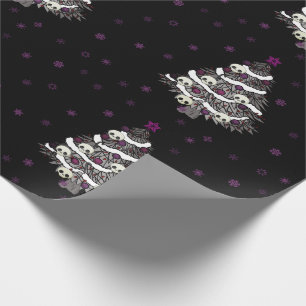 Papier Cadeau Conception fraîche de Goth avec l'arbre et les
