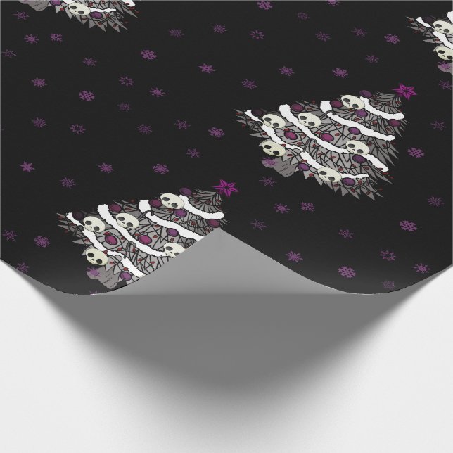 Papier Cadeau Conception fraîche de Goth avec l'arbre et les (Coin)