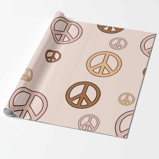 PAPIER CADEAU CONCEPTION HIPPIE SUPER INSTALLÉE PAR LE SIGNE DE  (Déroulé)