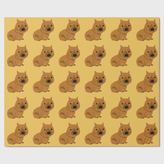 Papier Cadeau Conception mignonne de wombat de bébé (Couture)