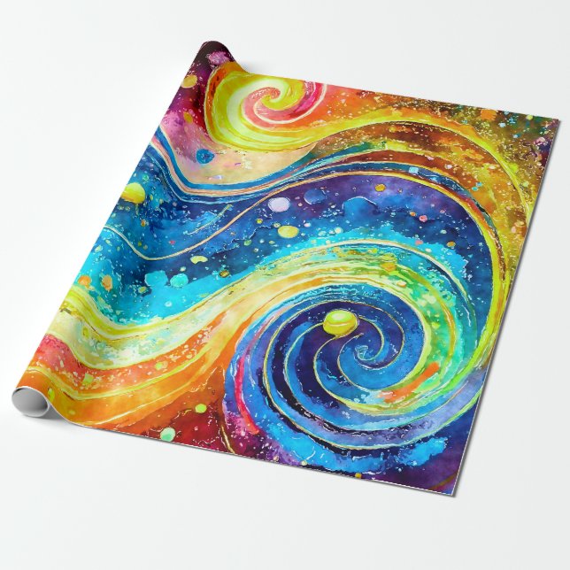 PAPIER CADEAU CONCEPTION SPATIALE MODERNE (Déroulé)
