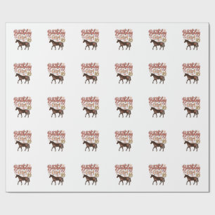 Papier Cadeau Conception vectorielle florale de cheval 10 pour f