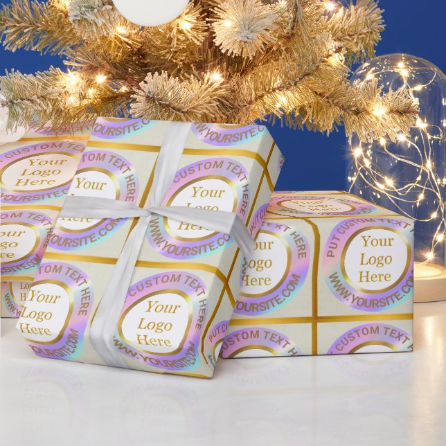 Papier Cadeau Concevez votre propre entreprise de logo moderne p (Vacances)