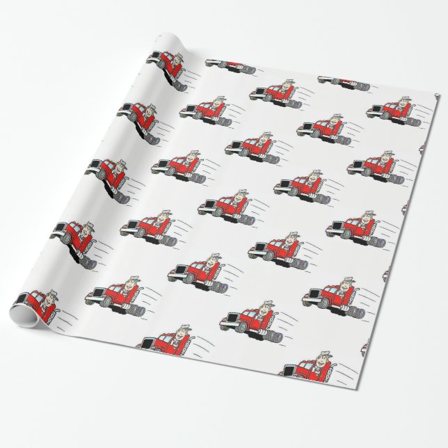 Papier Cadeau Conducteur de camion papier d'enlèvement (Déroulé)