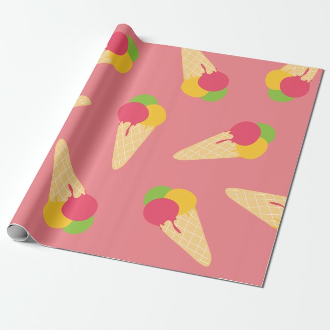 Papier Cadeau Cone de glace (Déroulé)