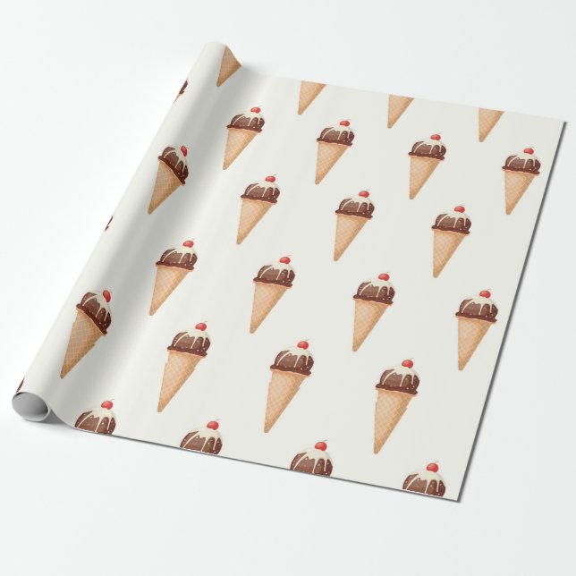 Papier Cadeau Cone de glace (Déroulé)