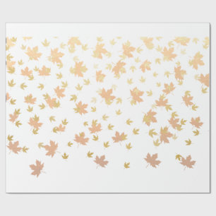 Papier Cadeau Confetti de feuille d'or sur Arrière - plan clair