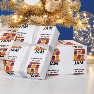 Papier Cadeau Confiture de fruits douceur dans un pot Confiture 