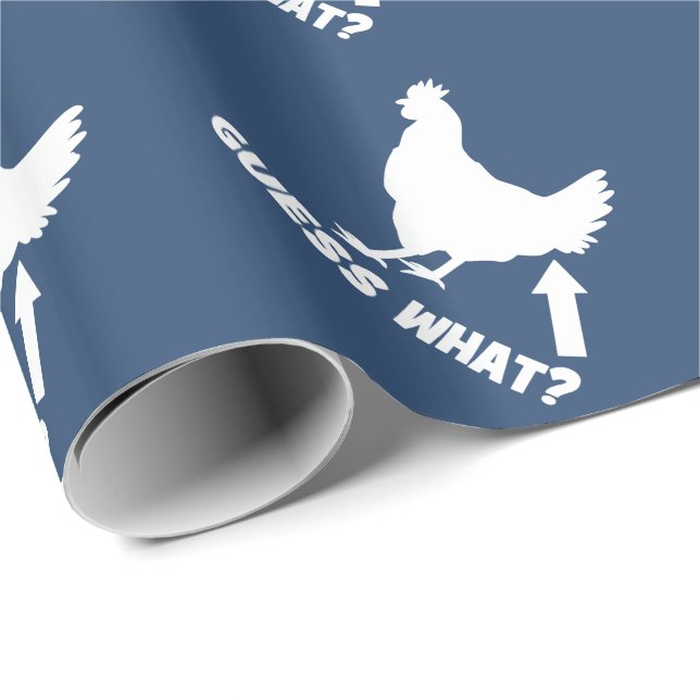 Papier Cadeau Conjecture ce qui ? Bout de poulet (Coin rond)
