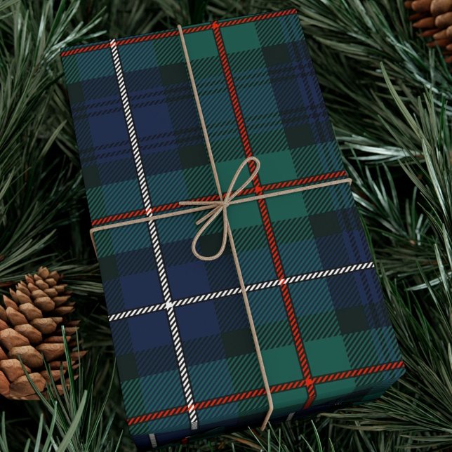 Papier Cadeau Contrôle Rustique Plaid Tartan Clan Robertson (Plaid Tartan Clan Robertson Rustic Check Wrapping Paper)