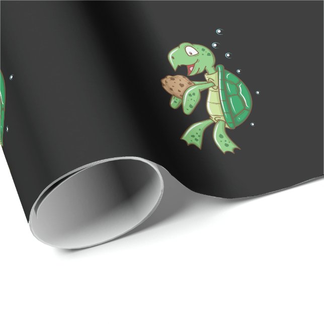 Papier Cadeau Cookie tortue (Coin rond)