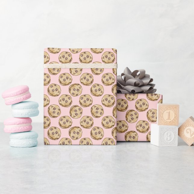 Papier Cadeau Cookies à puces de chocolat - Papier à enveloppeme (Baby Shower)
