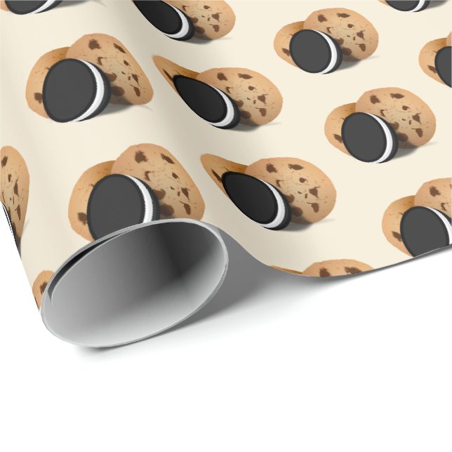 Papier Cadeau Cookies de chips au chocolat (Coin rond)