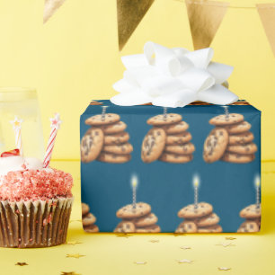 Papier Cadeau Cookies de chips au chocolat d'anniversaire