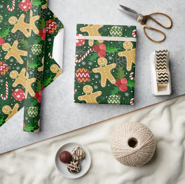 Papier Cadeau Cookies en pain d'épice de Noël (Artisanat)