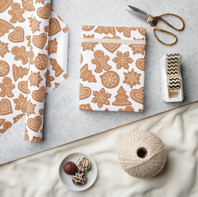 Papier Cadeau Cookies en pain d'épice de Noël (Artisanat)