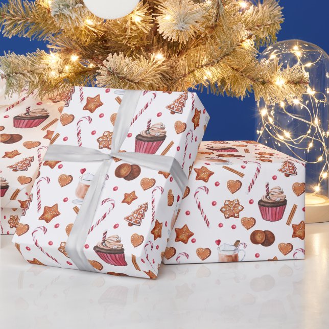 Papier Cadeau Cookies et cures de Noël (Vacances)