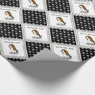 Papier Cadeau Cool Basset Hound chien et lunettes de soleil (tri
