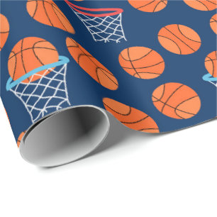 Papier Cadeau cool carrelé basket-ball motif