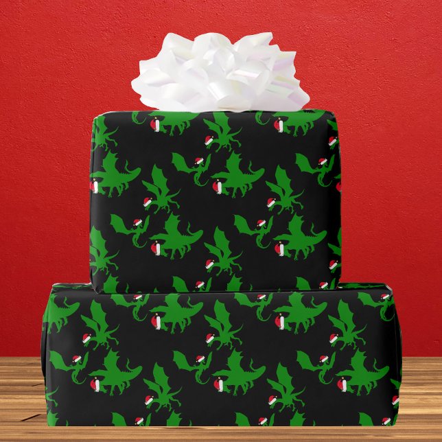 Papier Cadeau Cool Dragon Noël (Créateur téléchargé)