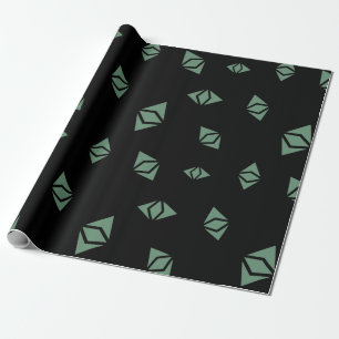 Papier Cadeau Cool Ethereum Classique Cryptomonnaie Signal Motif