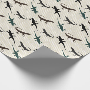 Papier Cadeau Cool Fun Graphisme tendance Terme Vintage Lizard