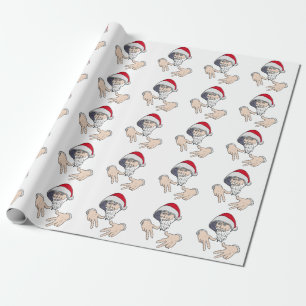 Papier Cadeau Cool Gangsta Hip hop Rap de la main Père Noël