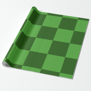 Papier Cadeau Cool Green À damiers Motif