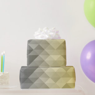 Papier Cadeau Cool gris jaune Ombre motif géométrique