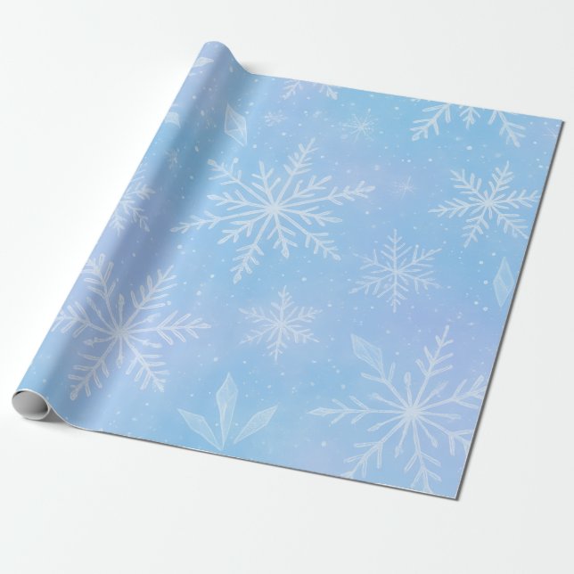 Papier Cadeau cool icy frozen wrapping paper (Déroulé)