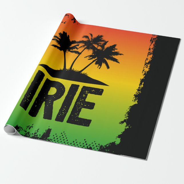 Papier Cadeau Cool IRIE Jamaican Rastafarian Sentez-vous bon dev (Déroulé)