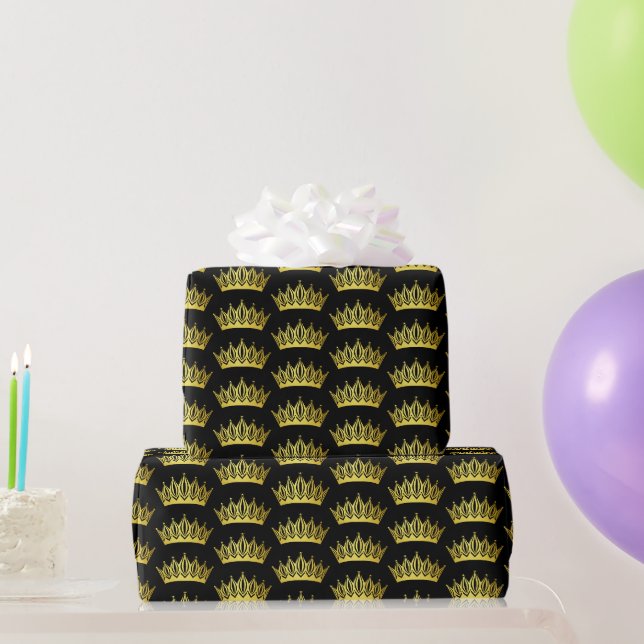 Papier Cadeau cool princesse couronne (Cadeaux de fête)