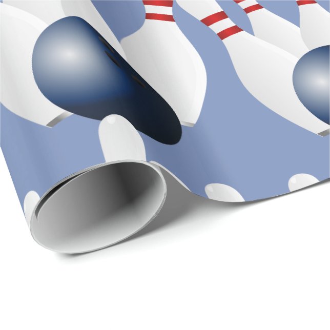Papier Cadeau Copie de boule de bowling de goupilles de bowling (Coin rond)