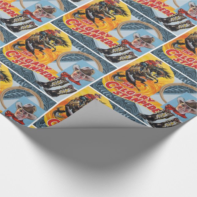 Papier Cadeau Copie occidentale de collage de cowboy de rodéo (Coin)
