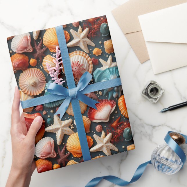 Papier Cadeau Coques de mer (Cadeaux)