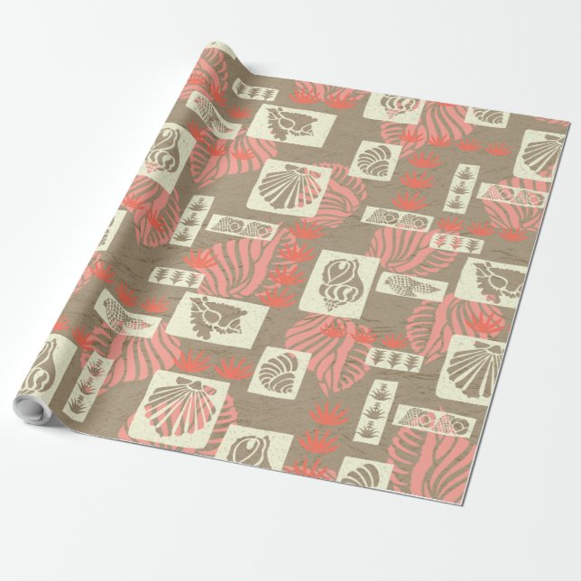 Papier Cadeau Coques sous-marines de Kua Bay Hawaiian (Déroulé)