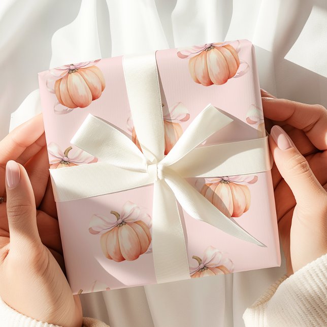 Papier Cadeau Coquette Citrouille de la cou rose (Créateur téléchargé)