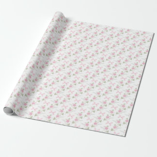 Papier Cadeau Coquette Toile De Jouy Pink Bow Wrapping Paper