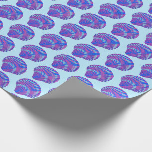 Papier Cadeau Coquillage coquille Saint-Jacques Motif océan Mer