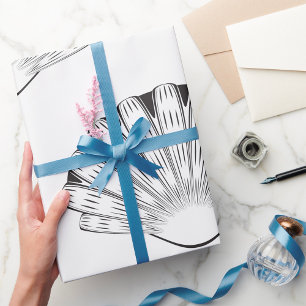 Papier Cadeau Coquillage décoratif