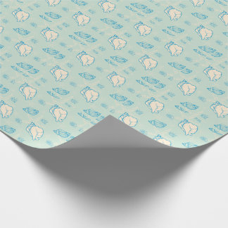 Papier Cadeau Coquillages et étoiles de mer