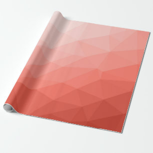 Papier Cadeau Corail rose maillage géométrique ombre motif